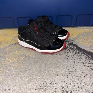 Jordan Kids Black and Red Sneakers